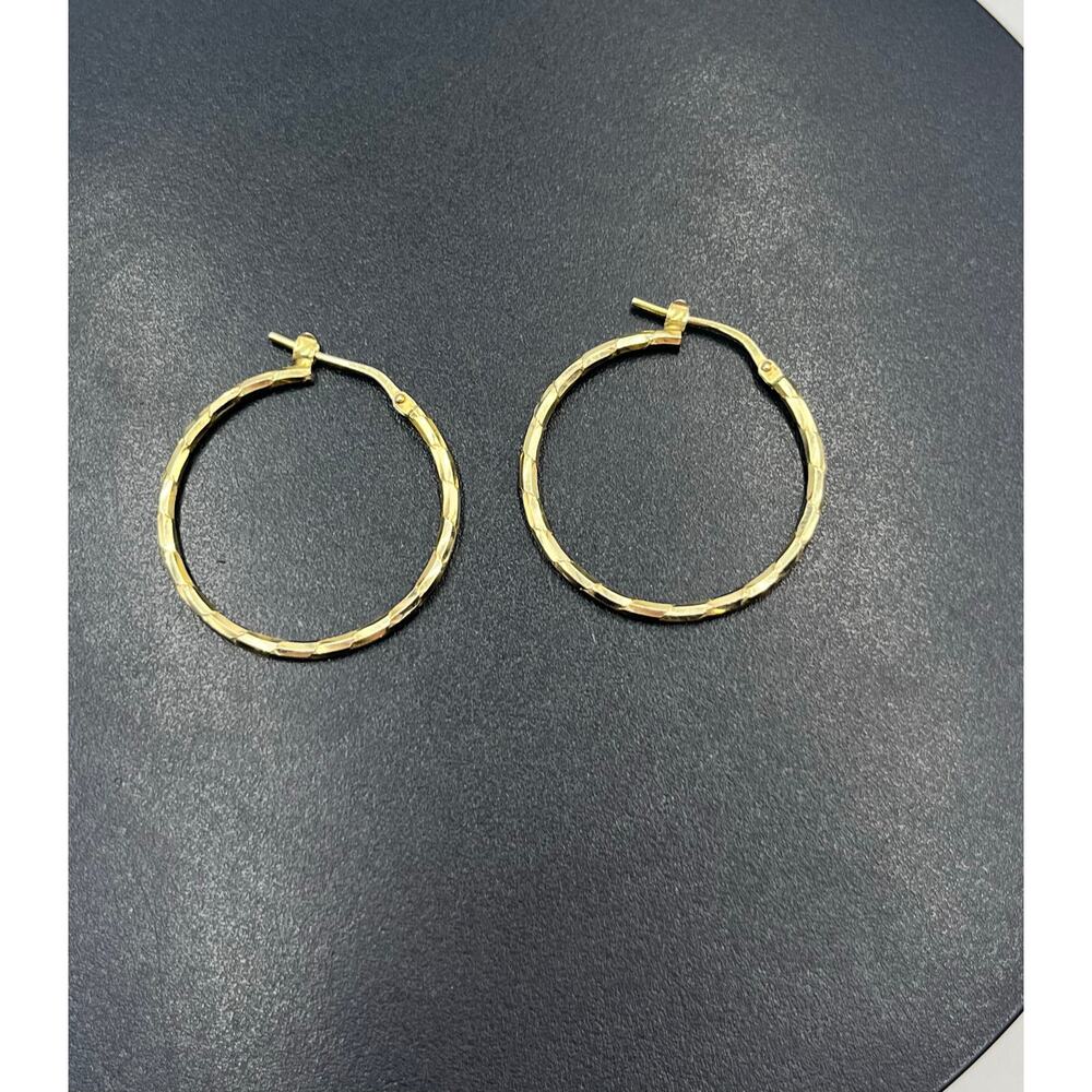 Danecraft Vintage Sterling Silver  925 Italy Vermeil‎ Twisted Hoop Earrings